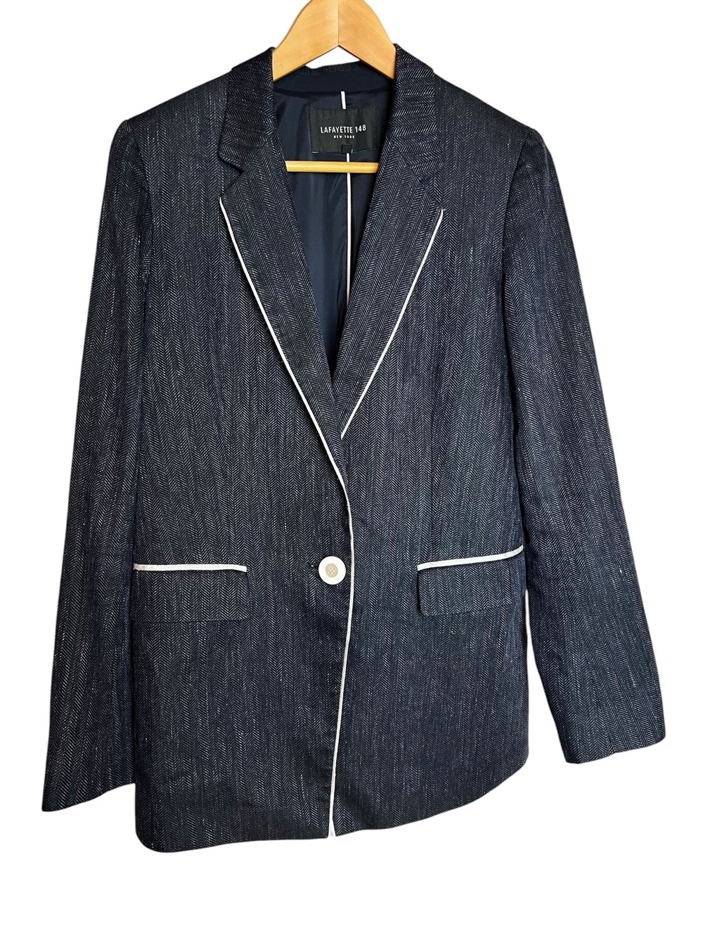 Lafayette 148 New York Dark Navy Blazer Size 6